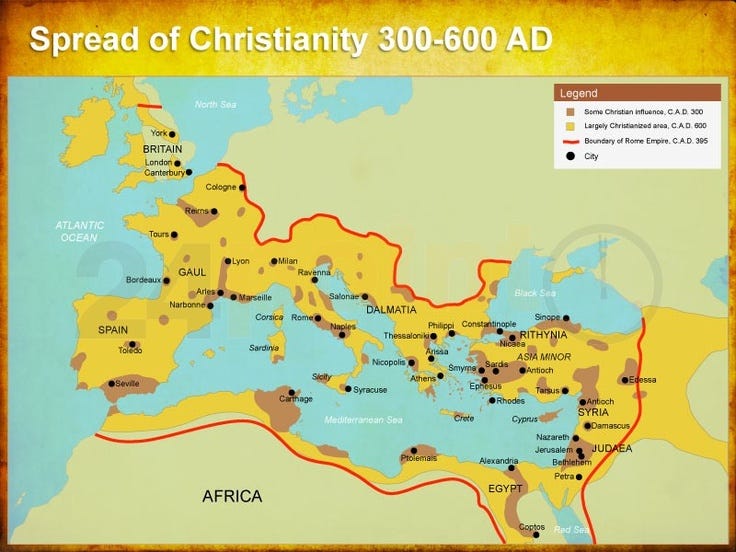 Spread of Christianity map